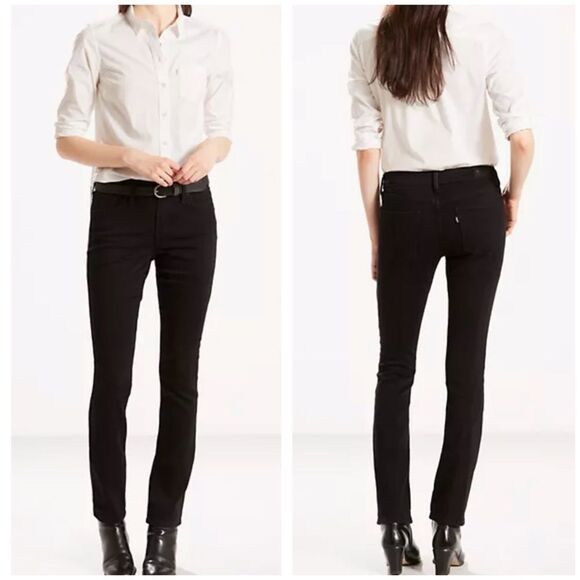 Levi's women’s black jeans size 6 mid-rise skinny - Picture 1 of 6